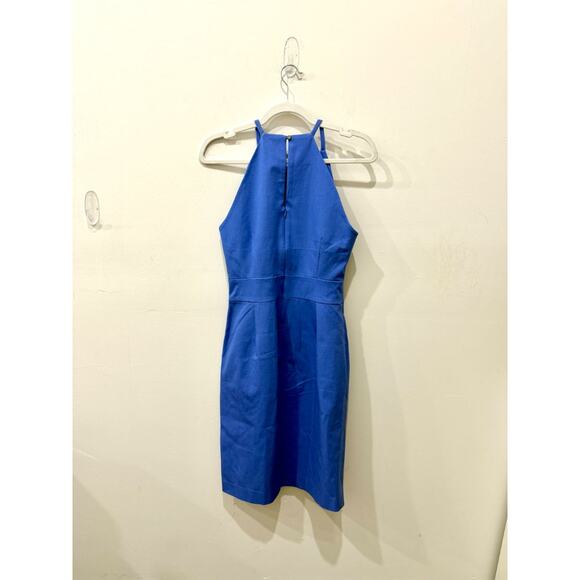 NWT Banana Republic Bi-Stretch Racer-Neck Sheath Mini Dress Blue Women's Size 8 - Picture 3 of 7